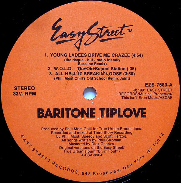 Baritone Tiplove : Young Ladees Drive Me Crazee! (12")