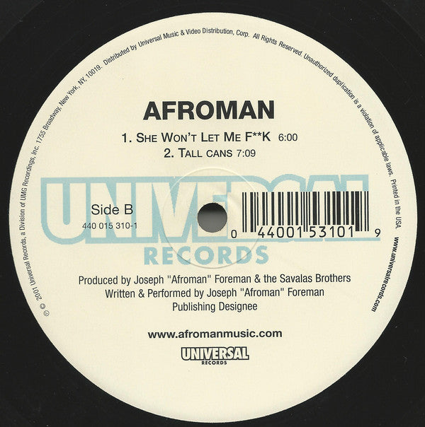 Afroman : Because I Got High (12")