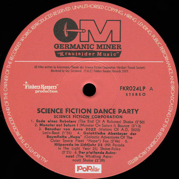 Science Fiction Corporation : Science Fiction Dance Party, Dance With Action (LP, Album, RE)