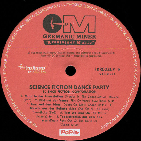 Science Fiction Corporation : Science Fiction Dance Party, Dance With Action (LP, Album, RE)