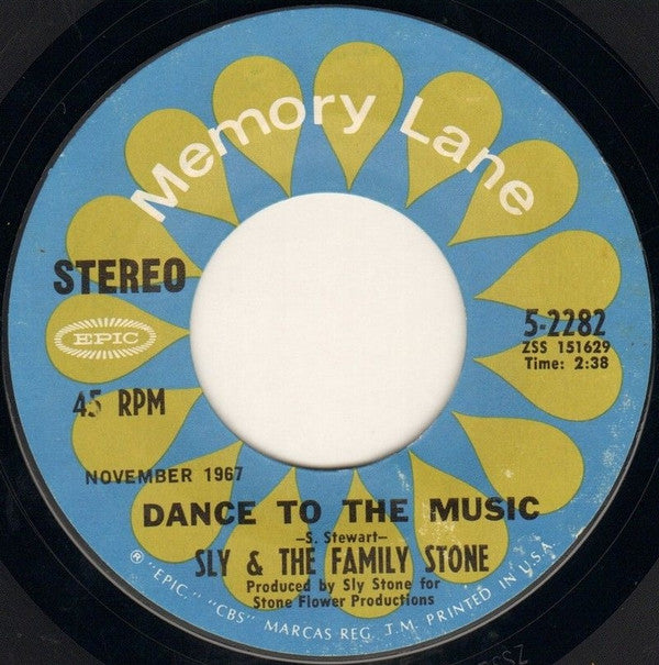 Sly & The Family Stone : Dance To The Music / Life (7", Single)