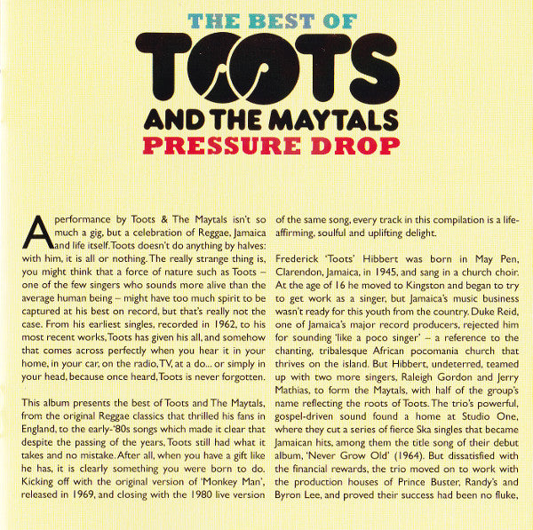 Toots And The Maytals* : Pressure Drop - The Best Of Toots And The Maytals (CD, Album, Comp)