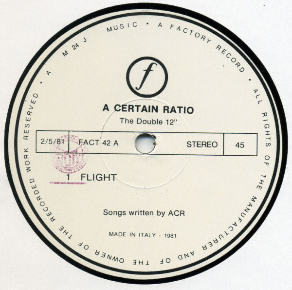 A Certain Ratio : The Double 12" (2x12", Comp)