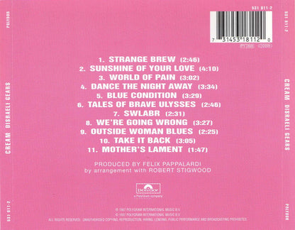 Cream (2) : Disraeli Gears (CD, Album, RE, RM)