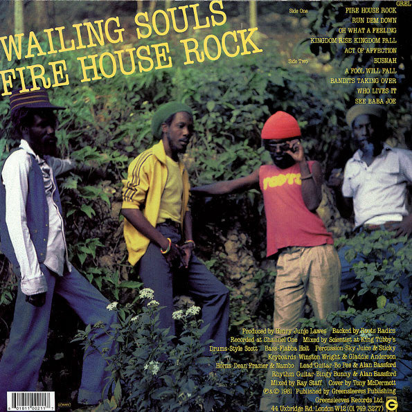 Wailing Souls : Fire House Rock (LP, Album, RE)