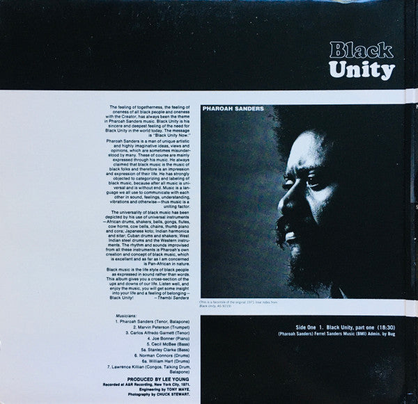 Pharoah Sanders : Black Unity (LP, Album, Ltd, RE, RM, 180)