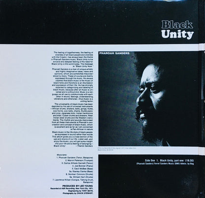 Pharoah Sanders : Black Unity (LP, Album, Ltd, RE, RM, 180)