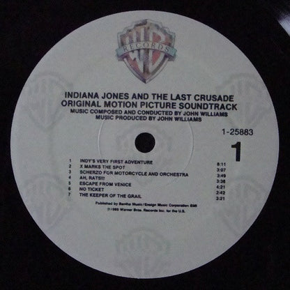 John Williams (4) : Indiana Jones And The Last Crusade (Original Motion Picture Soundtrack) (LP, Album)