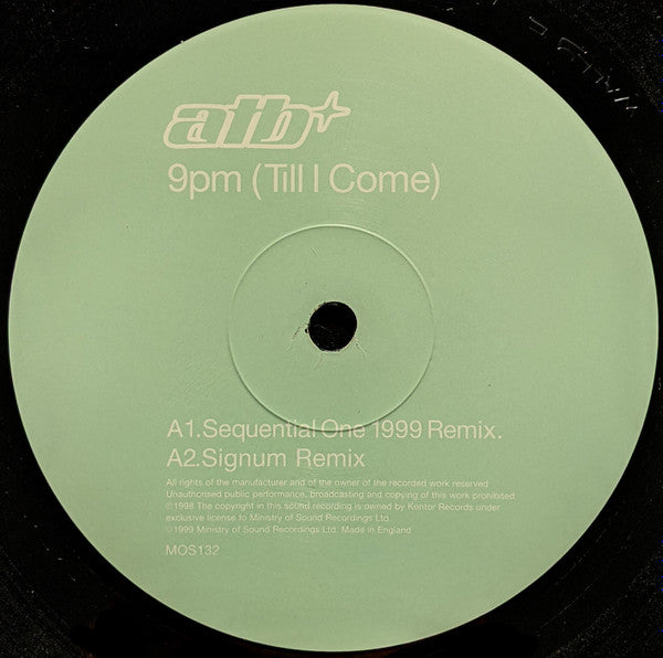 ATB : 9pm (Till I Come) (12")