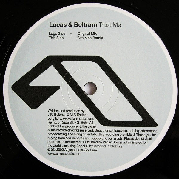 Lucas & Beltram : Trust Me (12")