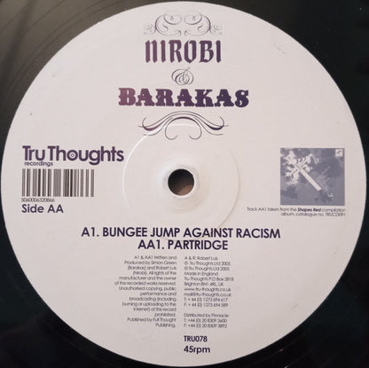 Nirobi & Barakas : Bungee Jump Against Racism / Partridge (12", Single)