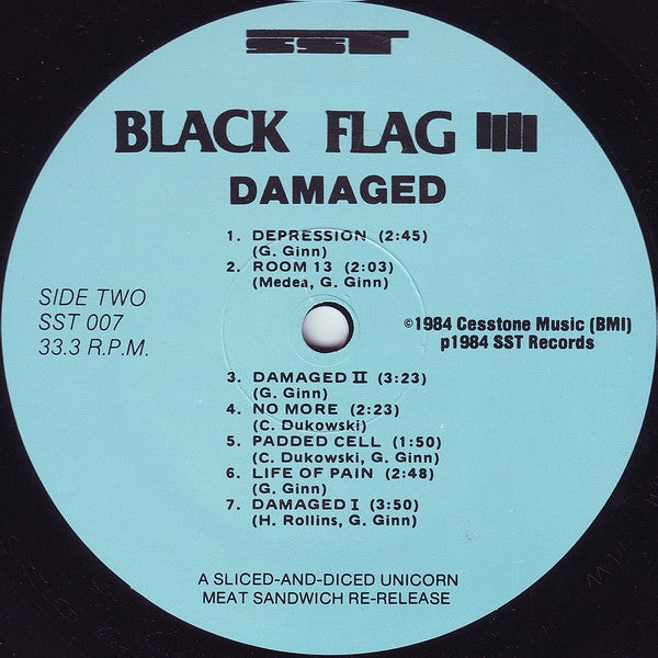 Black Flag : Damaged (LP, Album, RE, RP)