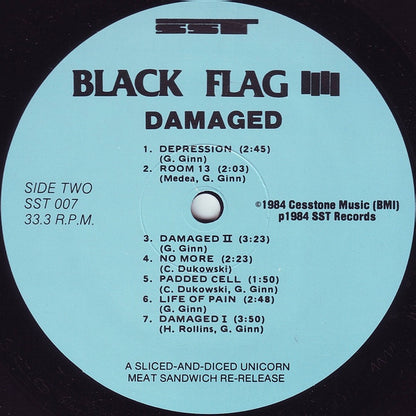 Black Flag : Damaged (LP, Album, RE, RP)