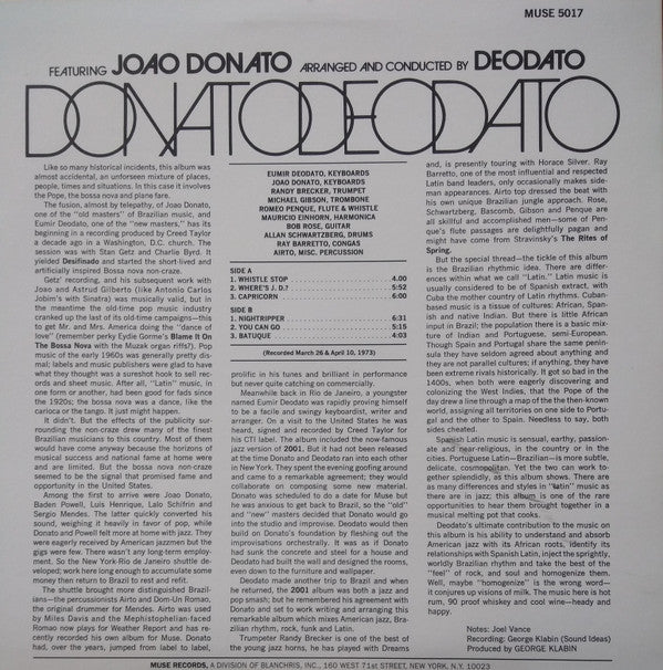 Joao Donato*, Deodato* : DonatoDeodato (LP, Album, RP)