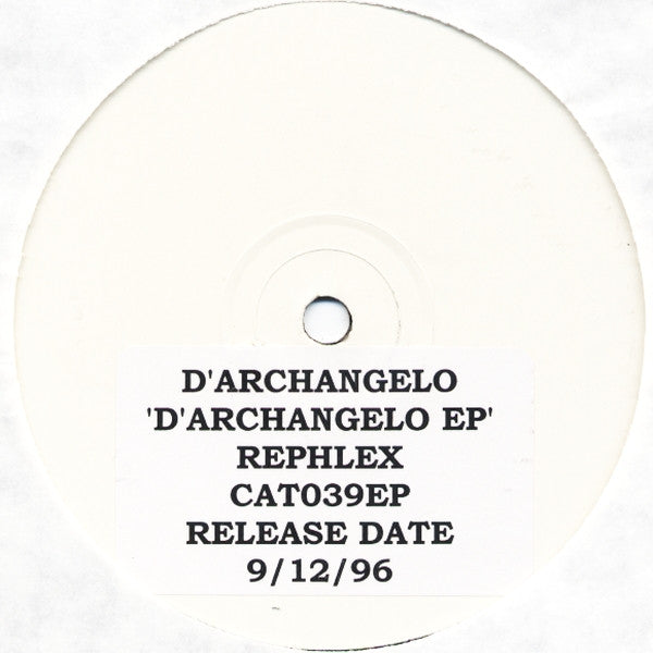 D'Arcangelo : D'Archangelo EP (12", EP, W/Lbl)