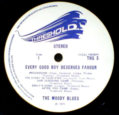 The Moody Blues : Every Good Boy Deserves Favour (LP, Album, Gat)