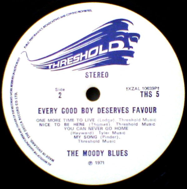 The Moody Blues : Every Good Boy Deserves Favour (LP, Album, Gat)