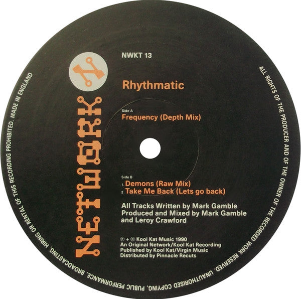 Rhythmatic : Frequency / Demons / Take Me Back (12")