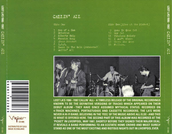 The La's : Lost La's 1986-1987 Callin' All (CD, Album)