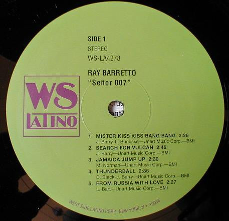 Ray Barretto : Señor 007 (LP, Album, MP, RE)
