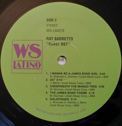 Ray Barretto : Señor 007 (LP, Album, MP, RE)