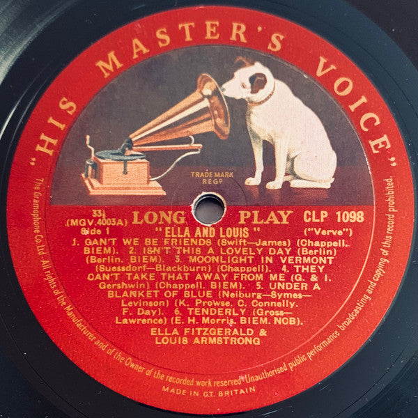 Ella Fitzgerald - Louis Armstrong : Ella And Louis (LP, Album, Mono)