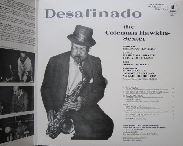 Coleman Hawkins : Desafinado Coleman Hawkins Plays Bossa Nova & Jazz Samba (LP, Ltd, RE, RM, 180)