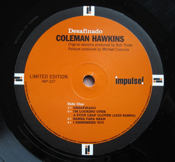 Coleman Hawkins : Desafinado Coleman Hawkins Plays Bossa Nova & Jazz Samba (LP, Ltd, RE, RM, 180)