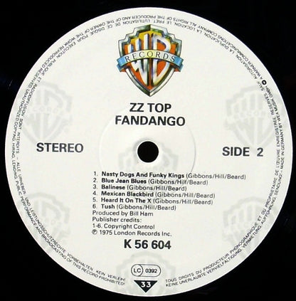 ZZ Top : Fandango! (LP, Album, RE)
