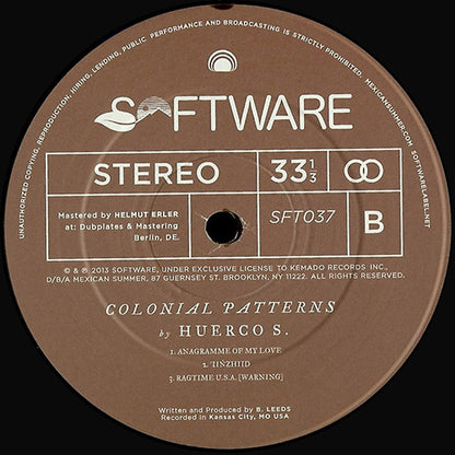 Huerco S. : Colonial Patterns (2xLP, Album, Ltd, Num)