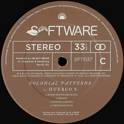 Huerco S. : Colonial Patterns (2xLP, Album, Ltd, Num)