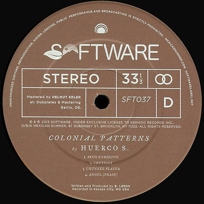 Huerco S. : Colonial Patterns (2xLP, Album, Ltd, Num)