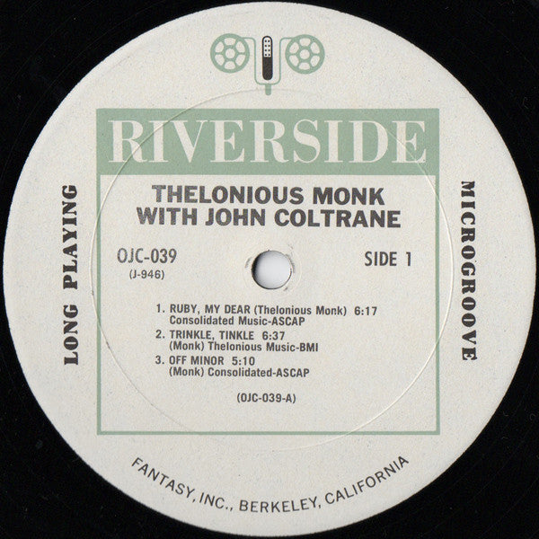 Thelonious Monk With John Coltrane : Thelonious Monk With John Coltrane (LP, Album, RE)