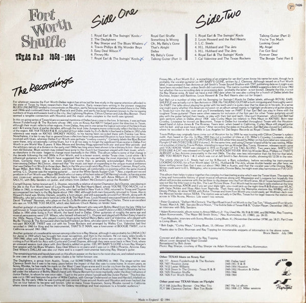 Various : Fort Worth Shuffle (Texas R 'n B 1958-1964) (LP, Comp, Mono)