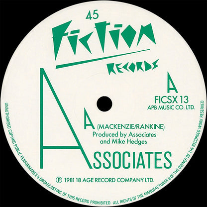 Associates* : A (12", Single)