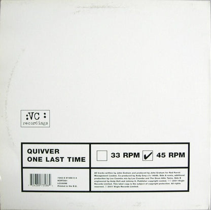 Quivver : One Last Time (Remixes) (12")