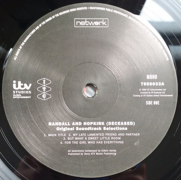Edwin Astley : Randall And Hopkirk (Deceased) · Original Soundtrack Selections (LP, Mono, 180)