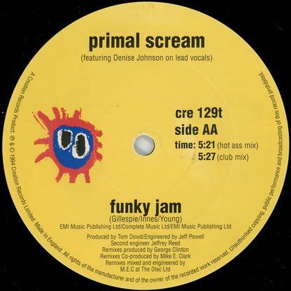 Primal Scream : Rocks / Funky Jam (12", Single)