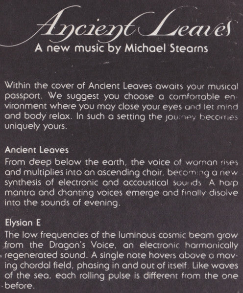 Michael Stearns : Ancient Leaves (LP, Album)