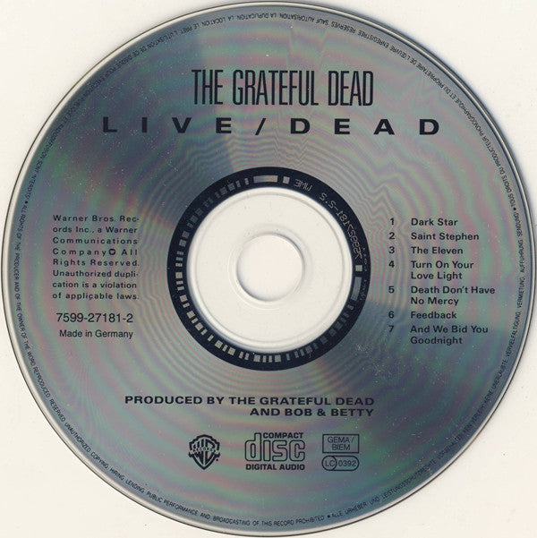 The Grateful Dead : Live/Dead (CD, Album, RE, RM)