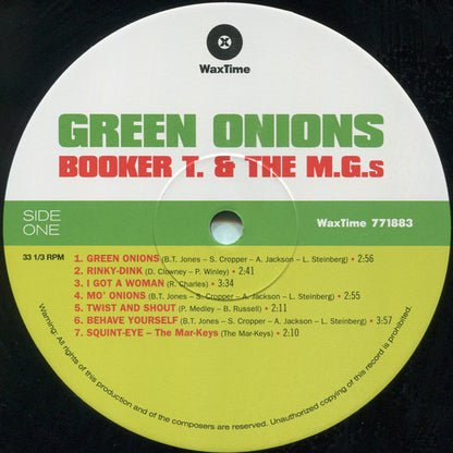 Booker T. & The M.G.s* : Green Onions (LP, Album, Mono, Ltd, RE, RM, 180)