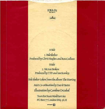 Tears For Fears : Pale Shelter (7", Single, S/Edition, Red)