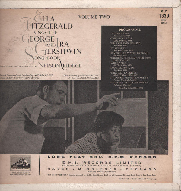 Ella Fitzgerald : Ella Fitzgerald Sings The George And Ira Gershwin Song Book (Volume Two) (LP, Album, Mono)