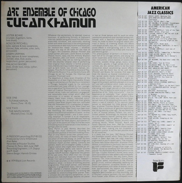 Art Ensemble Of Chicago* : Tutankhamun (LP, Album, RE)
