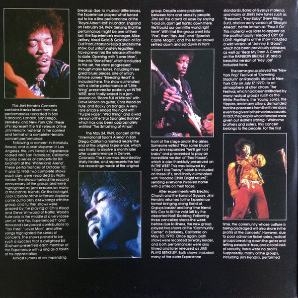 Jimi Hendrix : The Jimi Hendrix Concerts (2xLP, Comp, Gat)