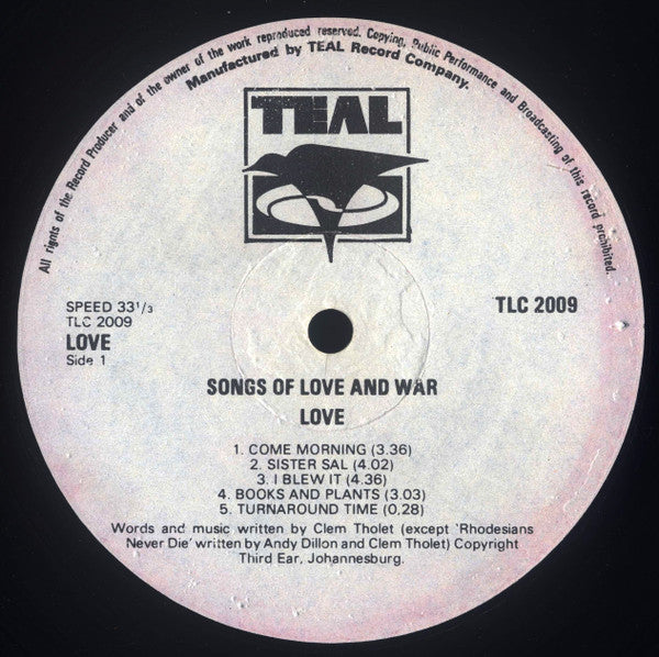 Clem Tholet : Songs Of Love And War (LP, Album)