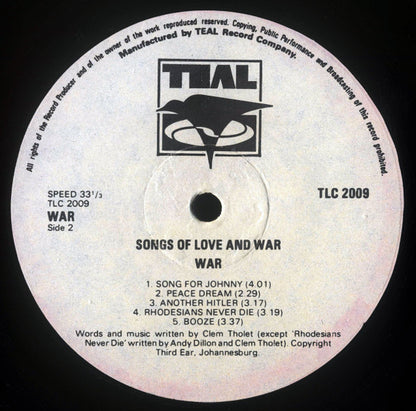 Clem Tholet : Songs Of Love And War (LP, Album)