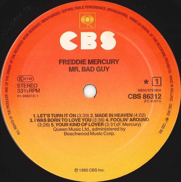 Freddie Mercury : Mr. Bad Guy (LP, Album)