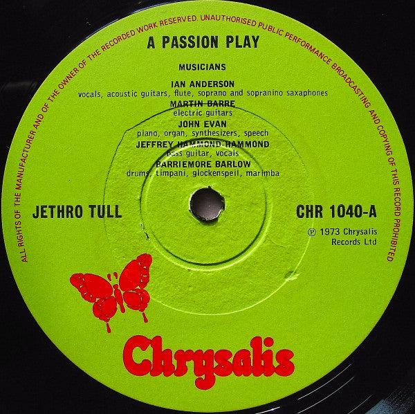 Jethro Tull : A Passion Play (LP, Album, RP, Orl)