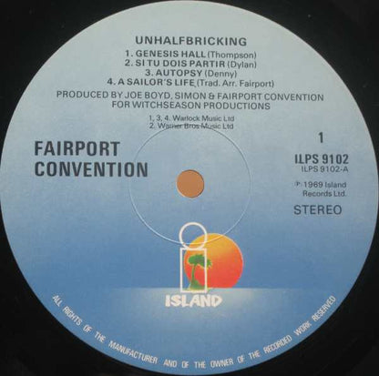 Fairport Convention : Unhalfbricking (LP, Album, RE)